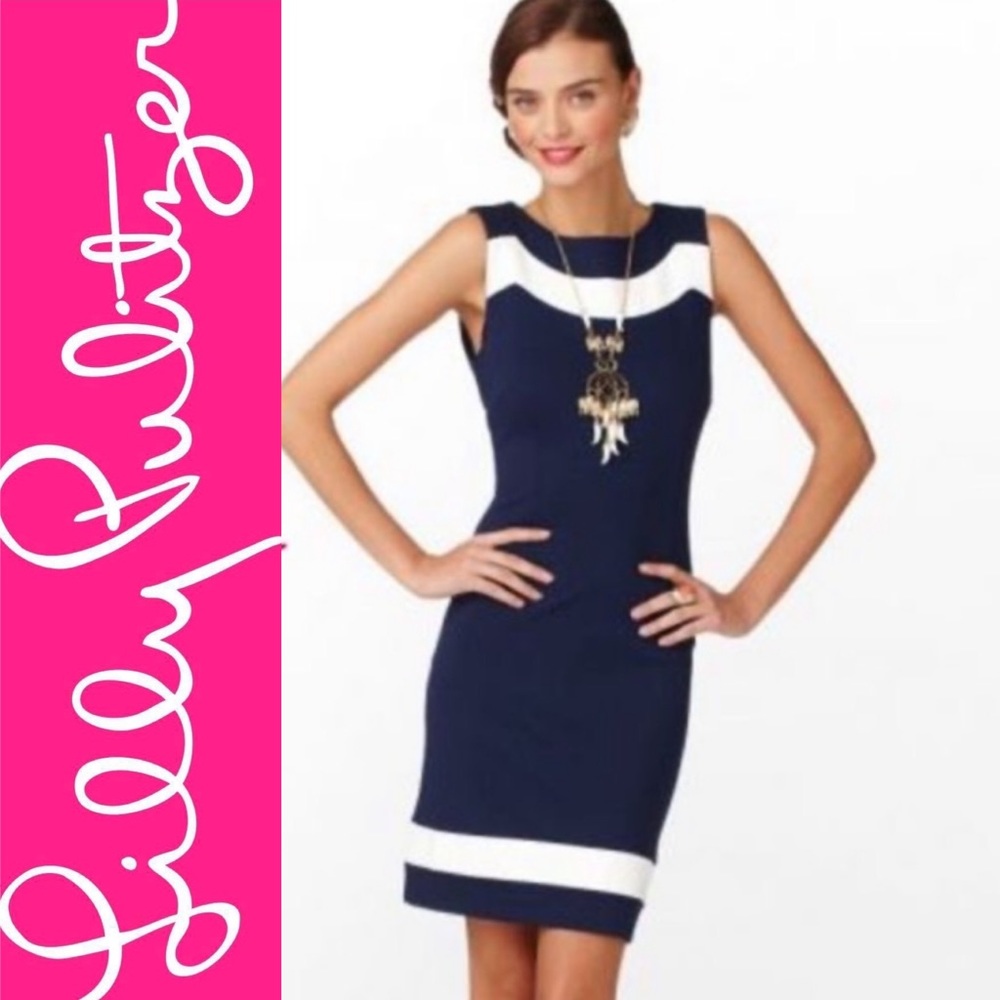 LILLY PULITZER Nautical Navy Dress Size XS